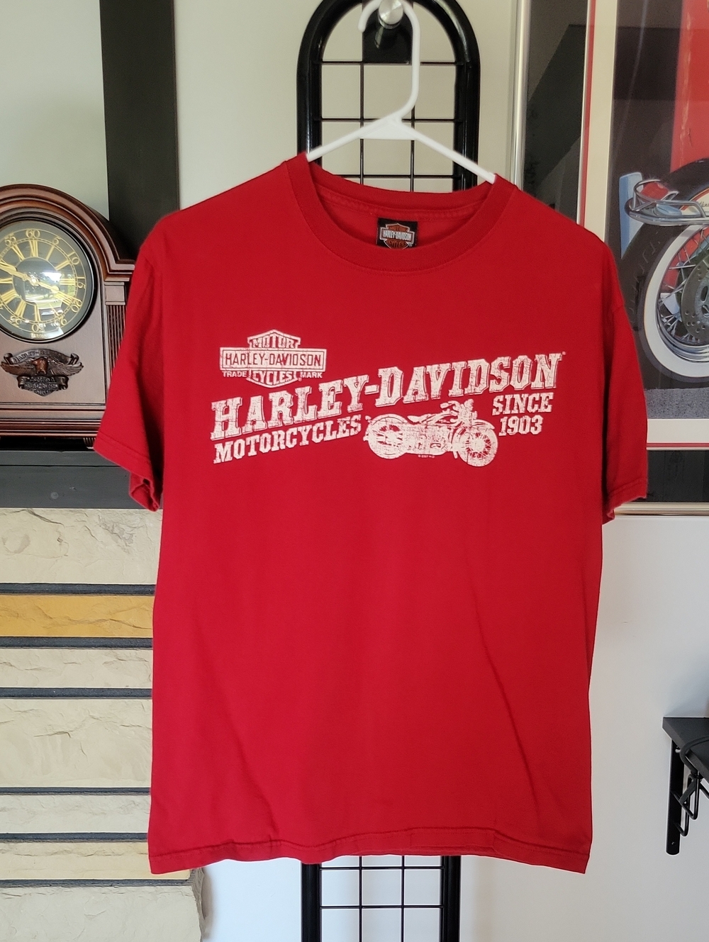 Harley-Davidson T-shirt Medium Red 2007